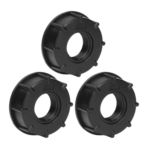 3 stk IBC-tankforbindelse Grovgevind Slangeafløbsadapter Plastfitting 60 mm indvendig diameter G1