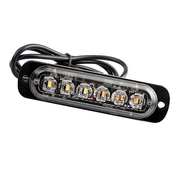 Bil Van Nødblink 6 LED Stroboskop Blinkende Lys Gul
