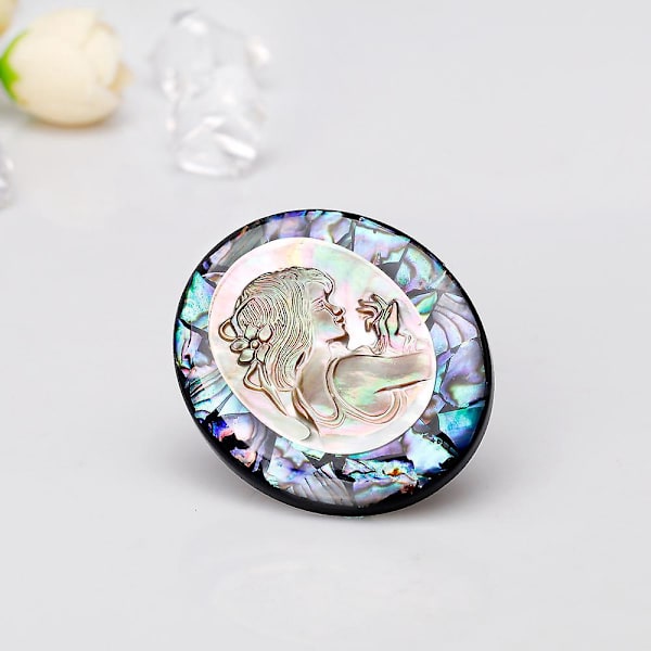 Naturlig Abalone Shell fantastisk hodebrosjesamling