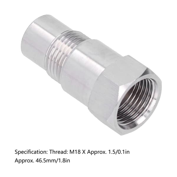 Oxygen 02 Sensor Adapter Høj Styrke Bil Motor Lys Oxygen Sensor til de fleste køretøjer M18X1.5mm