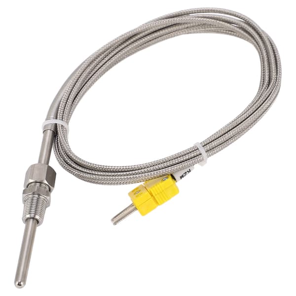 K-typ termoelementsensor 1/8 NPT 80 mm temperatursond gul kontakt -100 till 1250 ℃