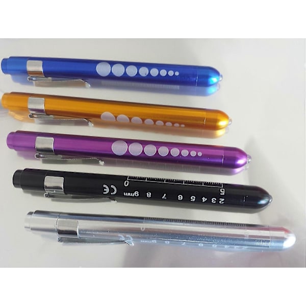 2 stk. Pen Lommelygte Aluminium Legering Pen Lys Led Pen Lommelygte Pen Lys Pupil Pen Hvidt Lys Lille Lommelygte