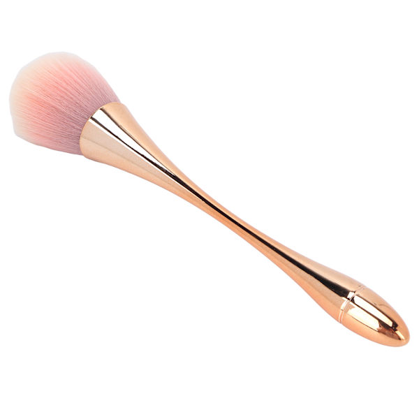Kannettava yksittäinen meikkisivellin pörröinen puuteriharja Pehmeä manikyyri pölynpoistoharja Rose Gold