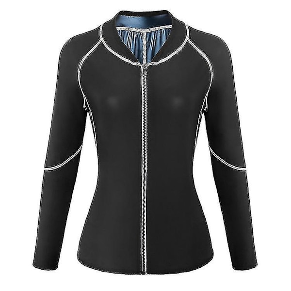 Slankende Sauna Sveddragt til Kvinder - Taljetræner Body Shaper Legging S Toppe Sort Blå