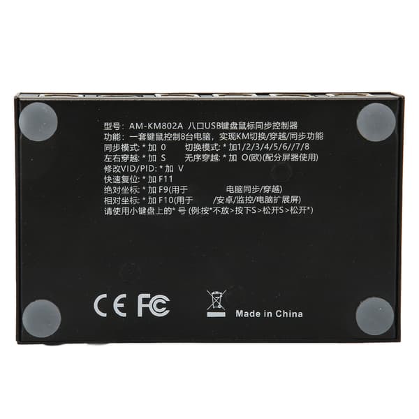 USB KVM-switch 8 porte USB2.0 Fuld hastighed Plug and Play Metalhus USB-synkronisator til tastaturmuscomputer