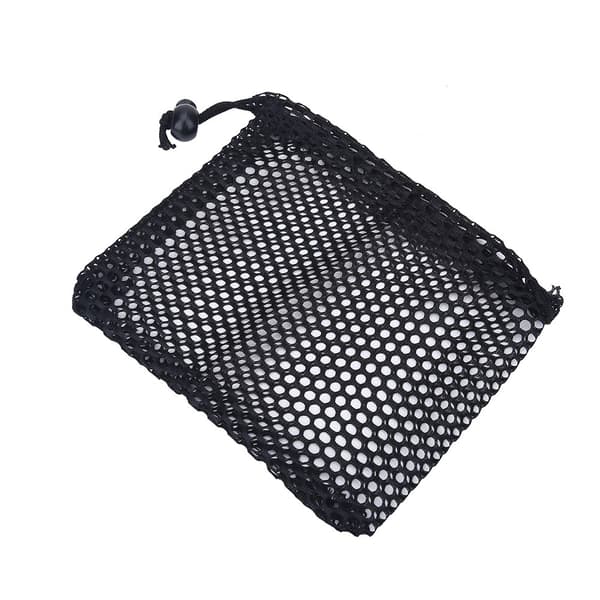 Sort Nylon Mesh Snørepose Golfbolde Holder Opbevaringspose (S)