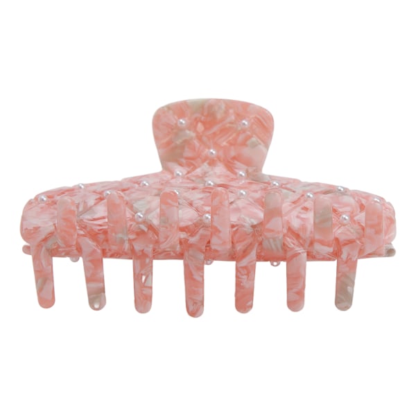 Hair Claw Clips Holdbar Fashionable Anti Slip Design Vidunderlig gave med perler til kvinder piger Orange