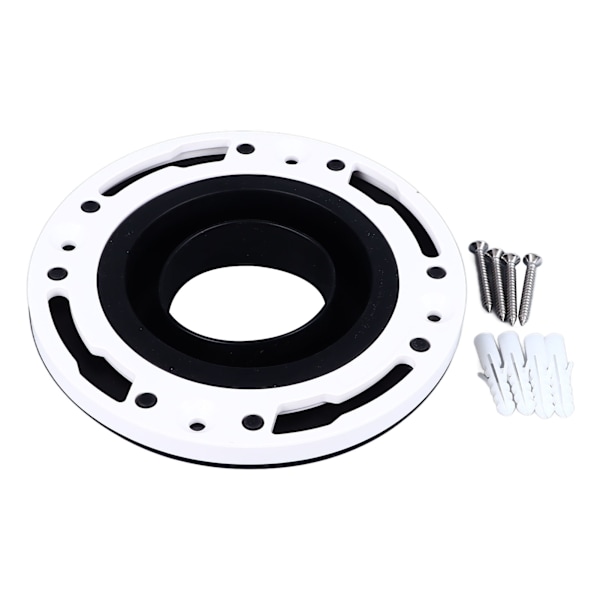 Toilet Flange Repair Kit Black Durable Silicone ABS Easy Installation Toilet Flange Replacement Kit for 4in 5in Pipe