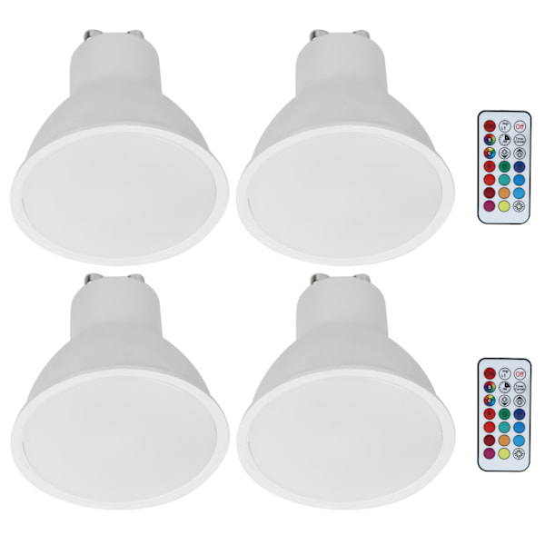 3W RGB-färgförändrande LED-spotlight med fjärrkontroll för sovrum, korridor, hotell, bar 85265V (GU10 RVB blanc chaud)