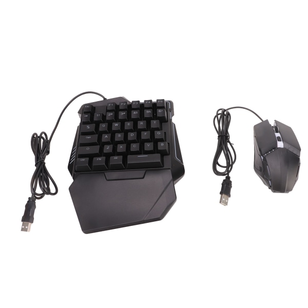 Enhandstangentbord Musset Set 35 nycklar RGB-bakgrundsbelysning Maskiner Mini Bärbar speltangentbord för bärbar dator