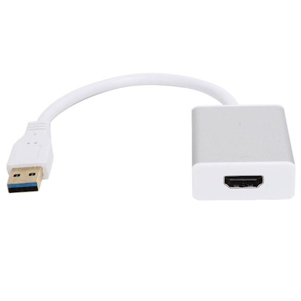 USB-liitäntä High Definition Multimedia Interface -sovittimeen, jossa on Drive Extend -näyttölaite, hopea