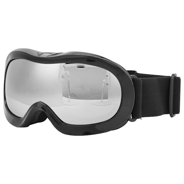 Children Ski Snowboard Goggles DoubleLayer Lenses AntiFog UV Protection Snow Goggles(Silver )