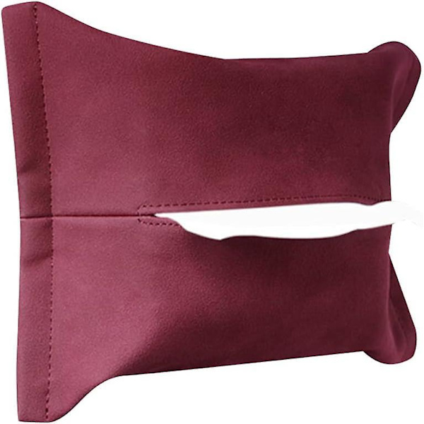 Car Back Seat Tissue Dispenser - Mocka Tissue Box Hållare i vinröd