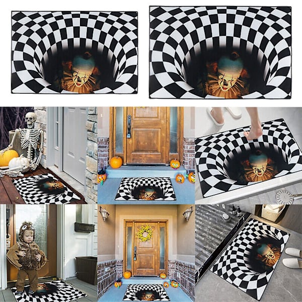 Halloween 3D -klovnimatto 40*60cm - Sisä- ja ulkokäyttöön, liukastumaton