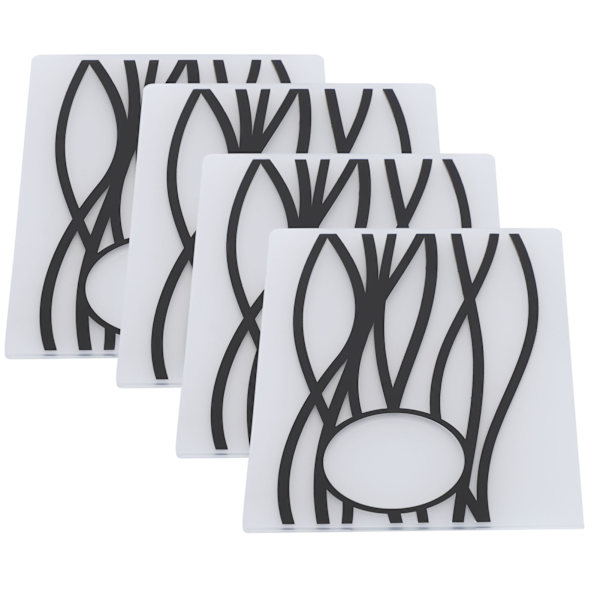 4 stk. plastpregning mapper DIY kortfremstilling scrapbooking preget mal papirhåndverk EM243