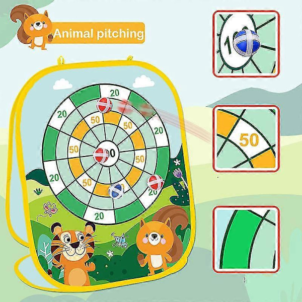 3 in 1 Säkkitossupeli Lapsille Heittomaali Lelu Hauska Ammuntapallo Urheilupeli Sisä- ja Ulkokäyttöön Zekai