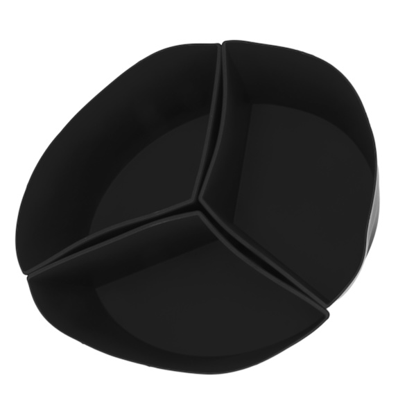 3 i 1 Silikon Slow Cooker Divider Liner Gjenbrukbar Lekkasjesikker Oppvaskmaskin Trygg Koke Liner For 6 Quart Pot Svart