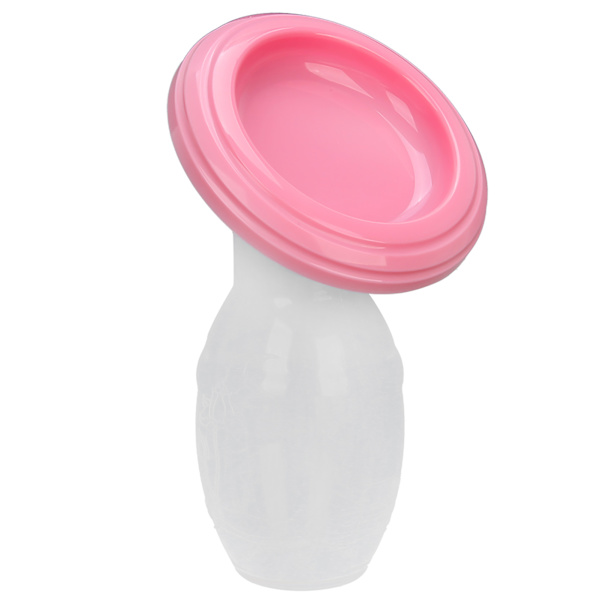 Manuell bröstpump av silikon Amning Bröstmjölkssamlare Bärbara baby