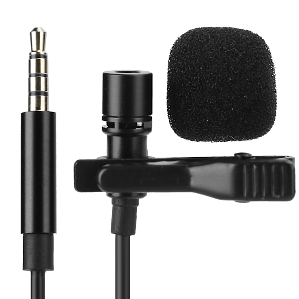 Matkapuhelin SLR-kamera Lavalier Clipon -mikrofonin Vlog Live Broadcast MIC 3,5 mm:n pistoke (Sopii (3,5 mm:n kuulokeliitäntään))