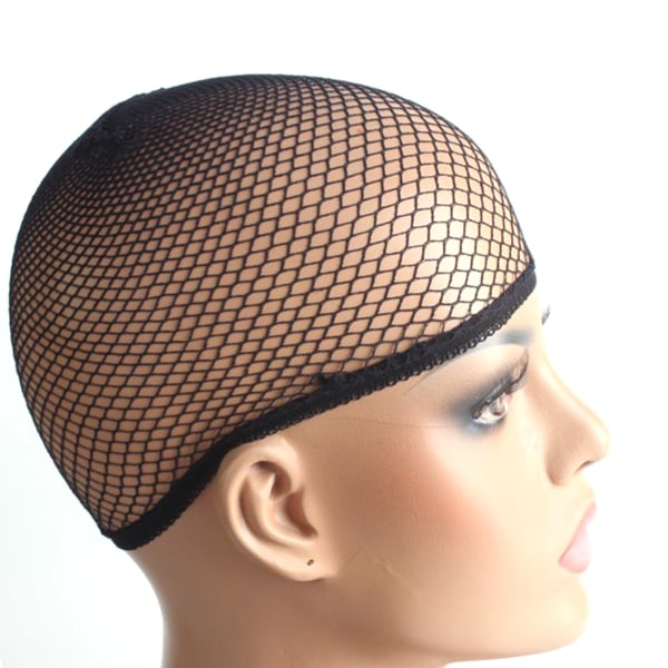 Peruk Kepsar Nylon Sträckbar Andningsbar Dome Mesh Net Peruk Cap För Cosplay Dress Up Svart