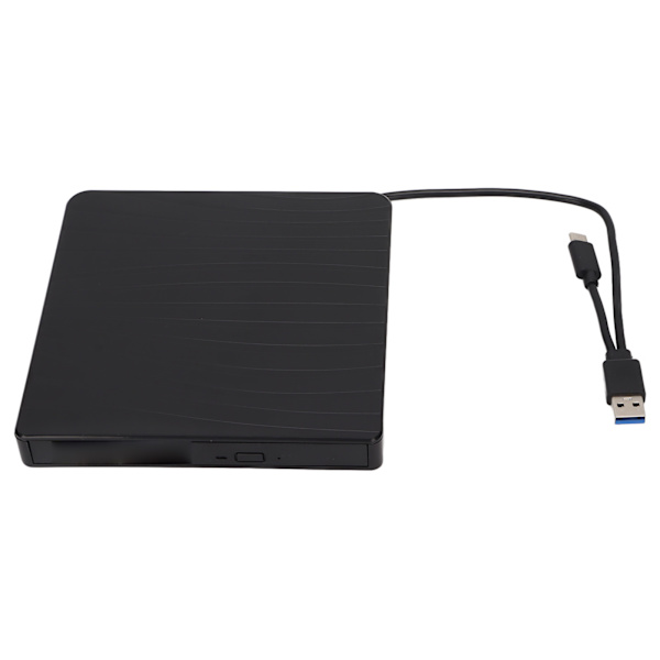 Extern DVD-enhet Svart USB3.0 USB C-gränssnitt Bärbar Design Praktisk Stabil Pålitlig CD-skrivare för Win8
