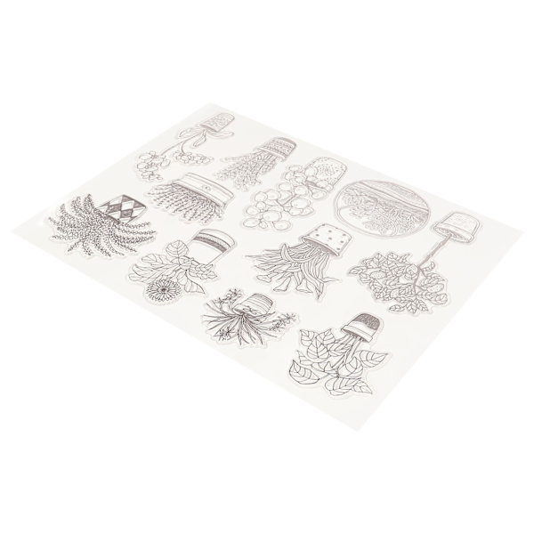 Klar silikonforsegling utsøkt pregemal for papir kortfremstilling dekorasjon DIY scrapbooking vase