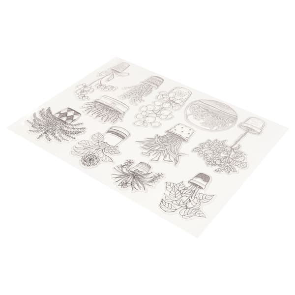 Klar silikonforsegling utsøkt preget mal for papirkortlaging dekorasjon DIY scrapbooking vase
