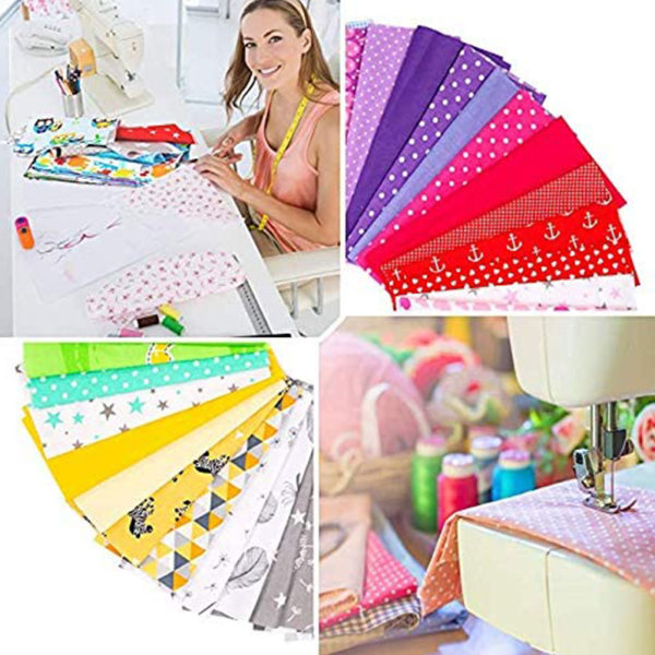 35 st ljusa färger bomullstyg modetrycktyger för patchwork Handgjorda sömnadsmaterial