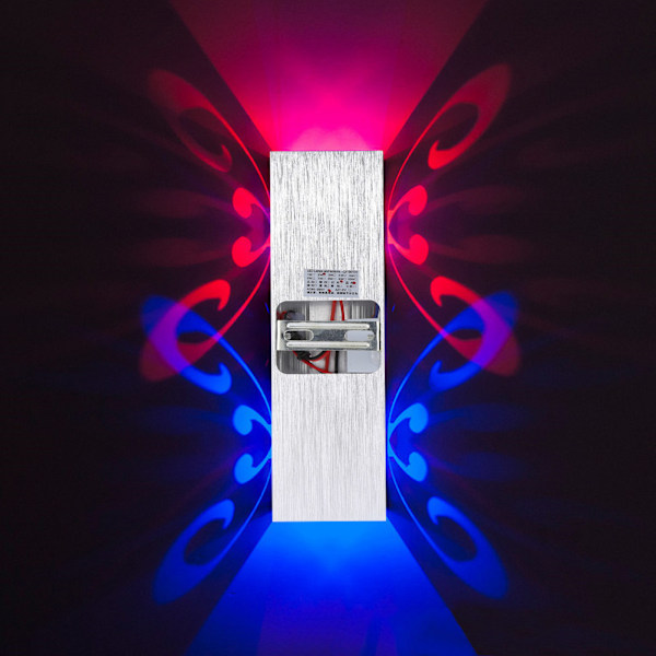 Modern LED-vägglampa sovrum sänglampa korridor bakgrundsdekoration vägglampa (gul)