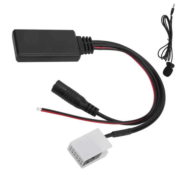 12-nastainen Bluetooth AUX-IN-sovitin mikrofonilla, handsfree-puheluihin, sopii RCD210 RCD300 RCD310