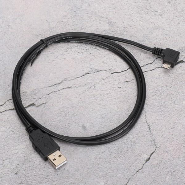 C0402 1M rettvinklet mikro-USB til USB-tilkoblingskabel for lading av dataoverføring