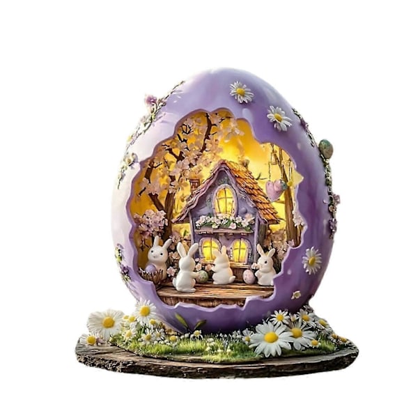 Påskharens Hus 2D Platt Akryl Ornament