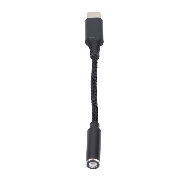 USB-C - 3,5 mm:n naaraspuhelinliitinsovitin, tyypin C kuulokeliitinsovitin, Aux-ääni, nailonpunottu kaapeli, musta