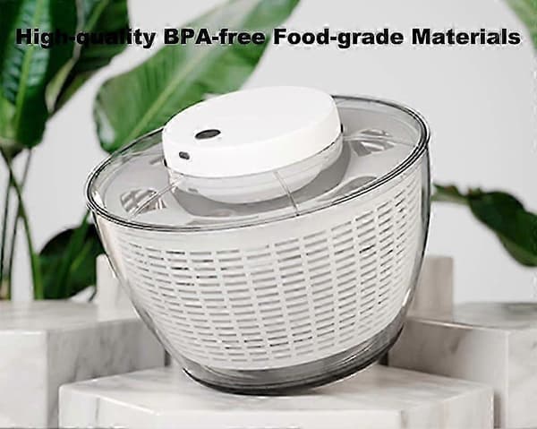 Electric Salad Spinner, 4.5L Salad Spinner, Rechargeable Large Salad Spinner