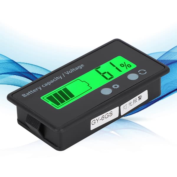 GY-6GS Batteriström LCD-display Voltmeter 12-84V med ljuslarmfunktion (grönt ljus)