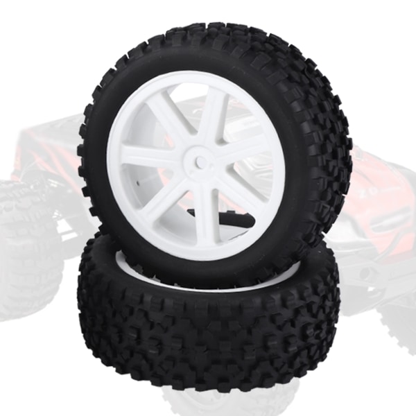 4 kpl 1/10 RC kuorma-auton kumirenkaan pyörän rengas ZD Racing Buggy Crawler Car White