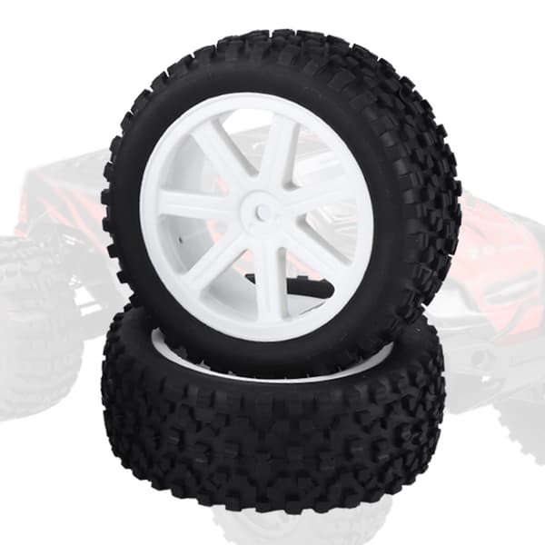 4st 1/10 RC Lastbils Gummidäck Hjul för ZD Racing Buggy Crawler Bil Vit