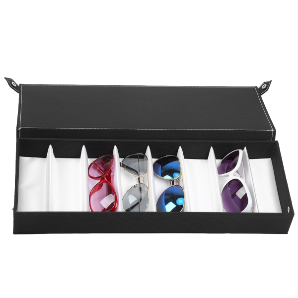 8 Grids Støvtæt Brille Case Organizer Solbriller Opbevaringsboks Smykker Display Container
