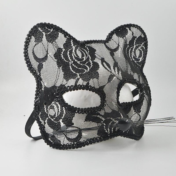 Blonder kattmaske - Svart