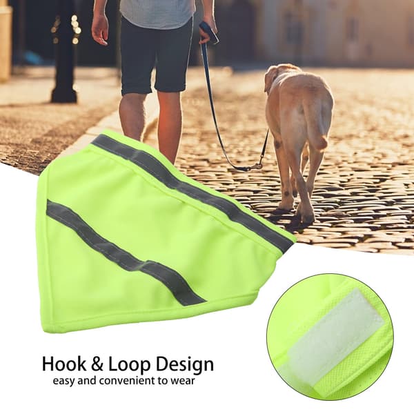 Reflekterande Halsduk Krage Haklapp för Hundvalp (Fluorescerande Gul L)