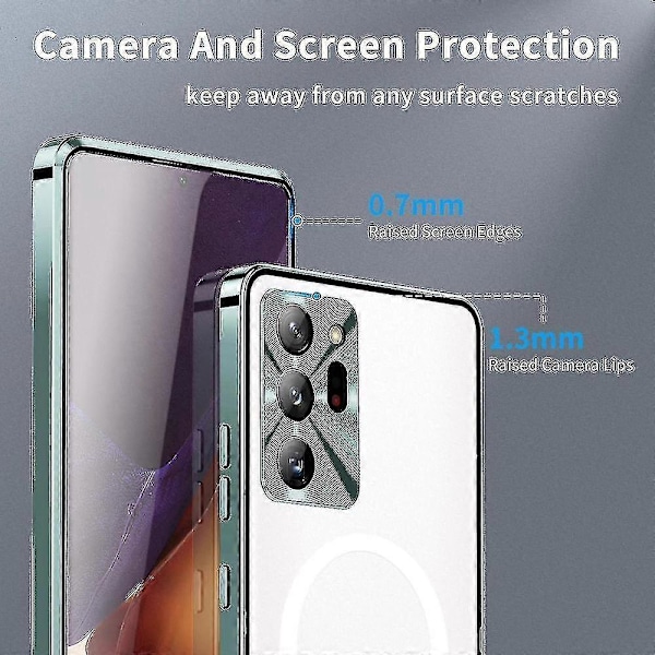 Magsafe Magnetisk Cover Kompatibelt med Samsung Galaxy S22 S22+ S22 Ultra 2023 - Fuld Beskyttende 360 med Kameralinsebeskytter Grøn S22 Plus