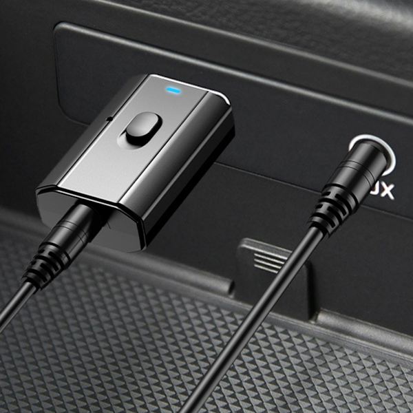 Bluetooth 5.0 Adapter USB Trådløs Bluetooth Sender Mottaker for PC TV Bil Håndfri 3,5 mm AUX Adapter