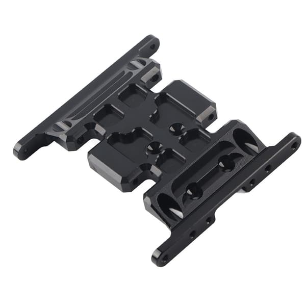 Gearkassebundplade i aluminiumslegering sort til AXIAL SCX10 / TFL Carframe RC-tilbehør