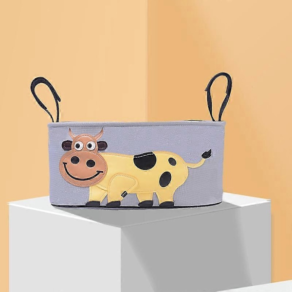 1 st (öppen gul boskap, ca 32x14x17cm) multifunktionell nappflaska vattenkopp mammaväska barnvagn förvaring hängande väska, Barnvagnsorganisatörväska
