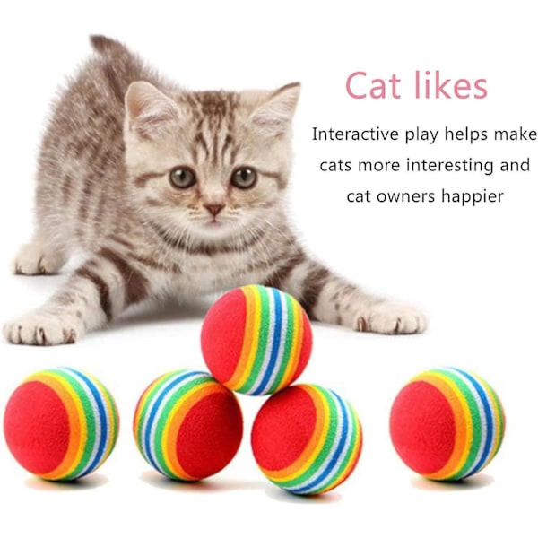 Interactive Cat Foam Ball Toy Set - 12 delar för rebound-träning och oändligt kul med ditt husdjur