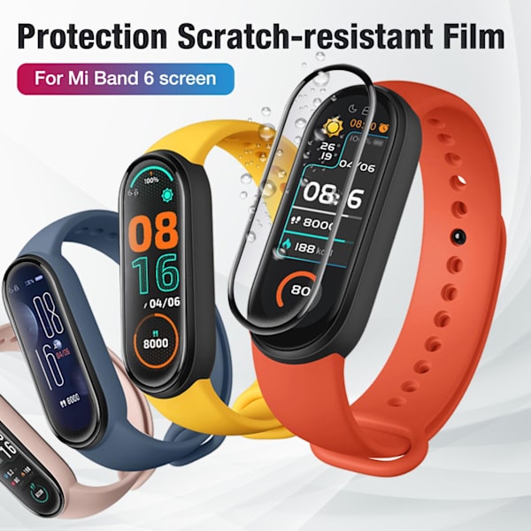 5 kpl näytönsuojakalvo, kirkas naarmuuntumaton, helppo asentaa Smart Band -tarvike Mi Band 6:lle