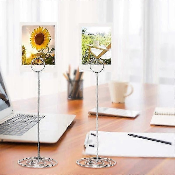 15-pack 22 cm Hög Bordsnummerhållare, Platskortshållare, Bordsfotohållare, Trådfotohållare