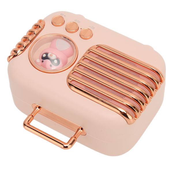 Bluetooth 5.0-högtalare 5W Stereo Support Minneskort Bärbar Trådlös Minihögtalare för MP3 Mobiltelefoner Bärbara datorer Rosa
