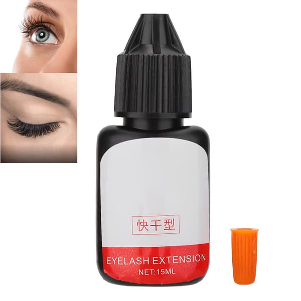 15 ml pitkäkestoinen DIY-ripsienpidennysliima, nopeasti kuivuva liima, punainen pullo