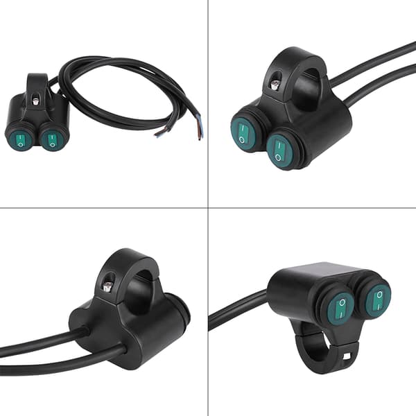 22mm Universell Motorsykkelstyre Frontlys Brems Tåkelys Horn Dobbel Knapp Bryter Modell A